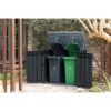 Keter Store It Out Nova 880L Storage Box (with pistons) – Dark Grey with Light Grey Lid