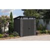 Keter Artisan 7x7 ft Pent Grey Plastic 2 door Shed with floor & 1 window