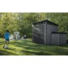 Keter Artisan 7x7 ft Pent Grey Plastic 2 door Shed with floor & 1 window