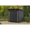 Keter Artisan 7x7 ft Pent Grey Plastic 2 door Shed with floor & 1 window