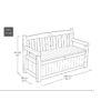 Keter Eden 265L Plastic Storage Bench – Dark Grey