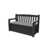 Keter Eden 265L Plastic Storage Bench – Dark Grey