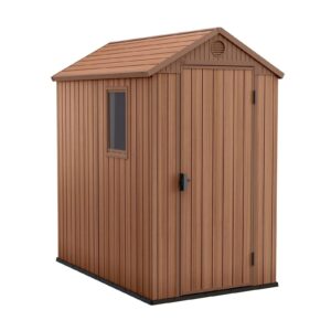 KETER-DARWIN-1-1.jpg Keter 4’x6′ Darwin Heavy Duty Plastic Garden Shed – Brown