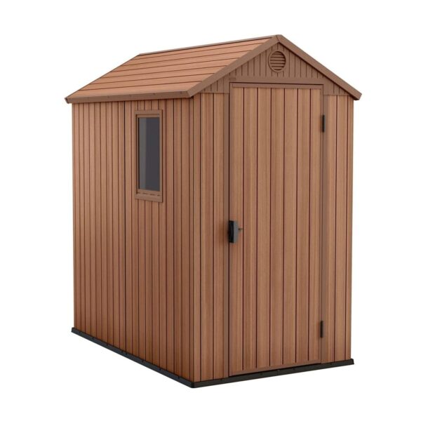 KETER-DARWIN-1-1.jpg Keter 4’x6′ Darwin Heavy Duty Plastic Garden Shed – Brown