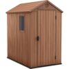 KETER-DARWIN-1.jpg Keter 4’x6′ Darwin Heavy Duty Plastic Garden Shed – Brown