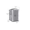 Keter 4’x6′ Factor Heavy Duty Plastic Garden Shed – Beige