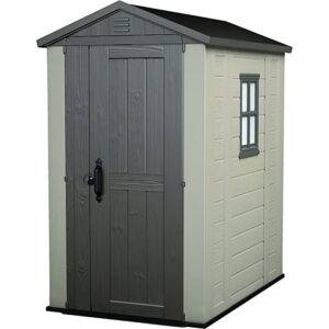 Keter-Factor-Apex-Garden-Storage-Shed-4-x-6ft-6.jpg Keter 4’x6′ Factor Heavy Duty Plastic Garden Shed – Beige