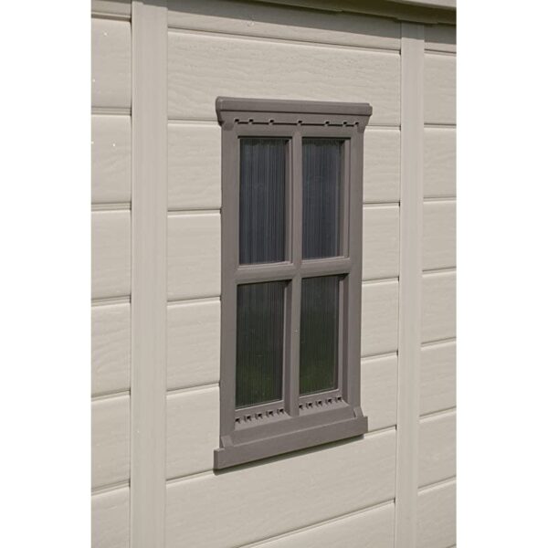 Keter 4’x6′ Factor Heavy Duty Plastic Garden Shed – Beige