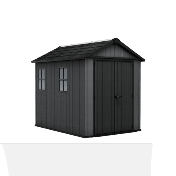 Keter_April_2023_NEWTON_PLUS_Short_side_door_759_Gray_StandAlone_render_01_1030X650_f07c516c-b890-4b10-aff1-8d00d74f9b95-1.png Keter 7.5’x9′ Newton Plus Front Entry Plastic Shed – Dark Grey