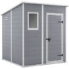 MANOR-66-GREY-2.jpg Keter 6′ x 6′ Manor Plastic Pent Garden Storage Shed – Grey