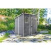 MANOR-66-GREY-3.jpg Keter 6′ x 6′ Manor Plastic Pent Garden Storage Shed – Grey