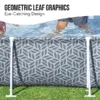 Bestway Steel Pro Rectangle Above Ground Pool, Leaf Design, 12ft Swimming Pool
