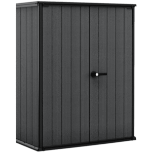 garden-sheds-and-cabinets-cortina-alto-1.png Keter 4’x2′ Cortina Alto Heavy Duty Vertical Plastic Garden Shed with Shelves