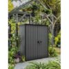 Keter 4’x2′ Cortina Alto Heavy Duty Vertical Plastic Garden Shed with Shelves