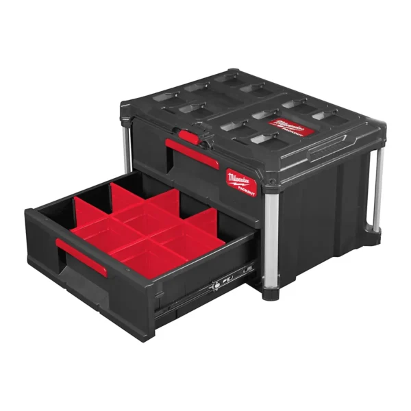 Milwaukee PACKOUT 2 Drawer Tool Box Organiser Stackable Tool Storage 4932472129
