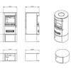 Be Modern Orba 2kW Matt Black Electric Stove (H)850mm (W)410mm