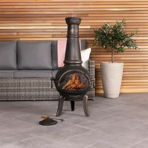 imgi_6_bentley-120cm-extra-large-open-bowl-mesh-cast-iron-patio-chiminea-heater-black~5014555001752_01c_MP Bentley 120cm Extra-Large Open Bowl Mesh Cast Iron Patio Chiminea Heater Black